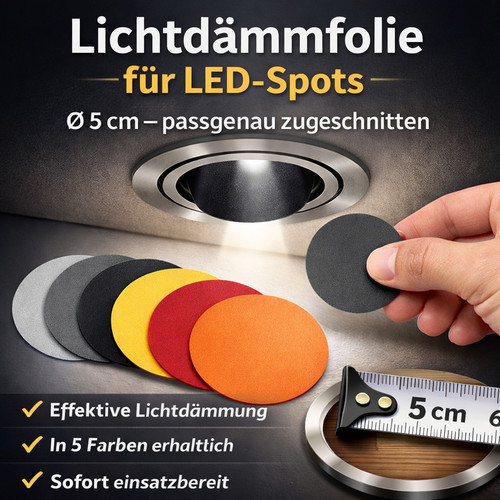 Lichtdämmfolie für led spots - für,