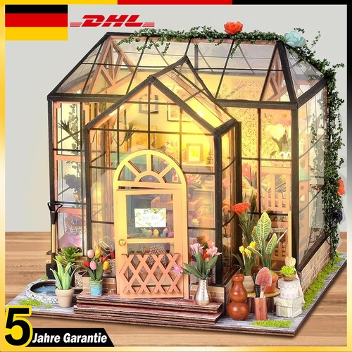 Miniatur holz gewächshaus - holz,