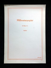 DDR Millimeterpapier Schreibblock - 25 Blatt A4 einseitig rote Lineatur Schule