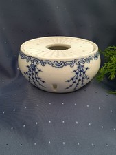 August Warnecke Delfzijl Weiß Blau Teestövchen Teewärmer Porzellan Rarität 