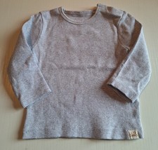 Shirt Gr. 68 von Topomini hellgrau lange Arme Druckknopf