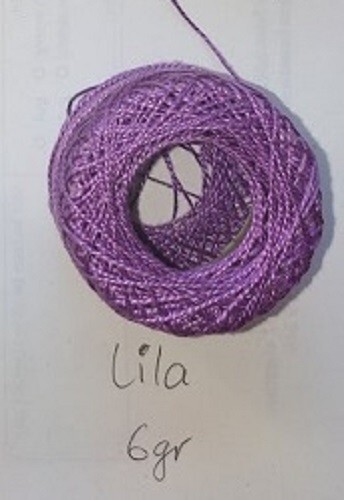 Perlgarn fein lila - , mez