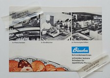 Bizerba Fleischerei Großküche Schneidemaschine Balingen Werbung Vintage Geschenk
