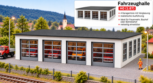 Fahrzeughalle mit - fahrzeughalle,