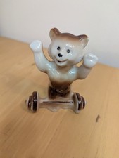 Vintage Porzellan Olympischer Bär  Figur Polonne ZHK UdSSR Ukraine Sport