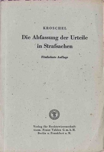Die abfassung der urteile - die,