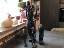 4Afrikanische Figuren Ebenholz
