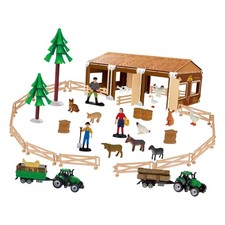 Scheune Bauernhof Tier Spielzeug für Kinder Zaun Spielset Pädagogisches Lernen