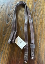 1 Paar T-Loop Leder Dressur Dressage Mono-Steigbügelriemen in Schokobraun 90cm