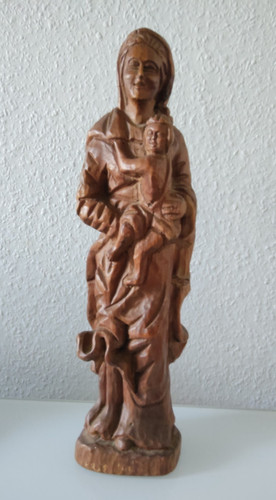 Alte holzfigur madonna maria - holzfigur,,