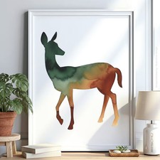 Reh Wald v4 Schablone Malen