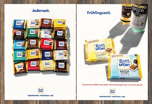 Ritter sport reklame - ritter,
