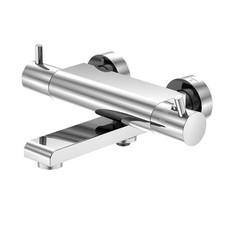 Steinberg Serie 100 Wannenarmatur, Aufputzthermostat, schwenkbar, Ausladung: