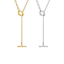 Edelstahl Pulloverkette mit Erbs- & Schlangenkette Lange Halskette