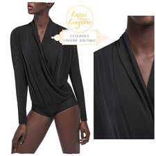 Shannon Body by Wolford Black Loose Falling Wrap Look Drape Chic