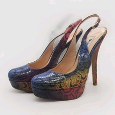 Bunte Schlangenhaut Pumps