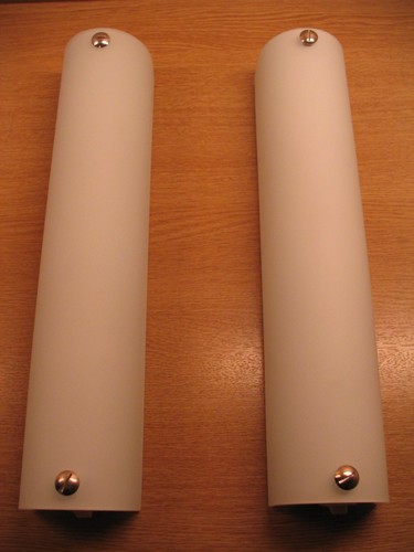 Zwei wandlampen mattglas - zwei,