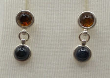 Saphir, Turmalin - Ohrringe