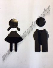 Hewi WC Symbol schwarz Damen