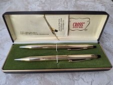 CROSS Schreibset Kugelschreiber + Drehbleistift, 1/20 12 Kt Rolled Gold
