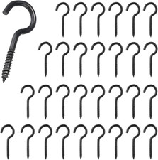 30 Stück Schraubhaken Schwarz
