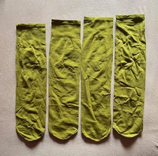 GUDRUN SJÖDEN 2 Paar Fein-Kniestrümpfe, Gr.  L/XL, Farbe Dunkel-Olive/Senfgrün