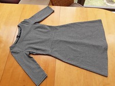 Schwarz-Weiß kariertes Kleid 3/4-Arm Gr 36 von ZERO