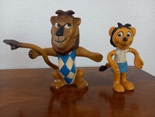 *TOP Bayerisches Fernsehen Löwe Leo und Leo Werbe Figur Vintage Reklame 13 11 cm