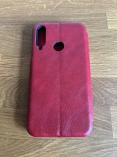 Huawei P Smart 2019 Handyhülle Rot Aufklappbar mit Kartenhalter Magnetverschluss