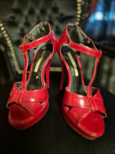 Riemchensandaletten rot lack - riemchensandaletten,
