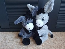 Esel Amigurumi Häkeltiere ca. 31 -41 cm samtweiche Kuscheltiere Handarbeit
