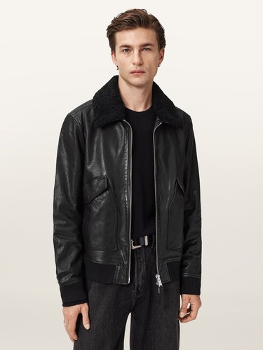 Herren schwarz echtleder - herren,