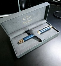 Parker Duofold Blue Chevron Prestige 18k-Goldfeder F