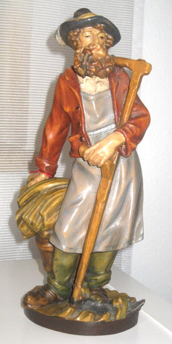 Holzfigur geschnitzt bauer m - holzfigur,