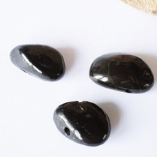 SCHMUCK-STCK Anhänger Stein gebohrt Shungit Schungit Algenkohle Heilstein 