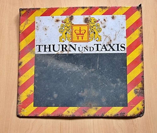 Antikes blechschild thurn und - blechschild, "thurn