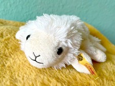 Steiff Linda Lamm 281280 Plüschtier weiche Beanie Liegepuppe cremefarben Kuschel