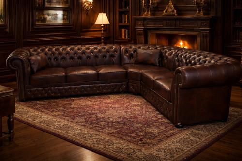 Chesterfield luxus leder - chesterfield,