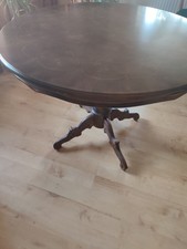 Esstisch rund, nussbaumfarbig (rustikaler Mittelfuß), nicht ausziehbar, 