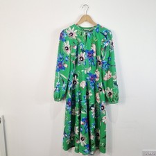 H&M Midikleid grün Blumen