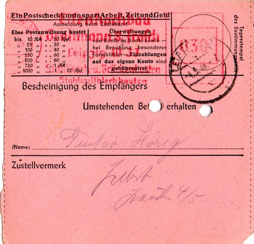 Postanweisung sbz 1946 - -,