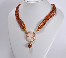 Gold Silver Amber Necklace 3mm
