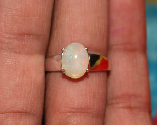 Echter feueropal ring - echter,