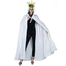 Umhang weiß mit Kappe Kapuze