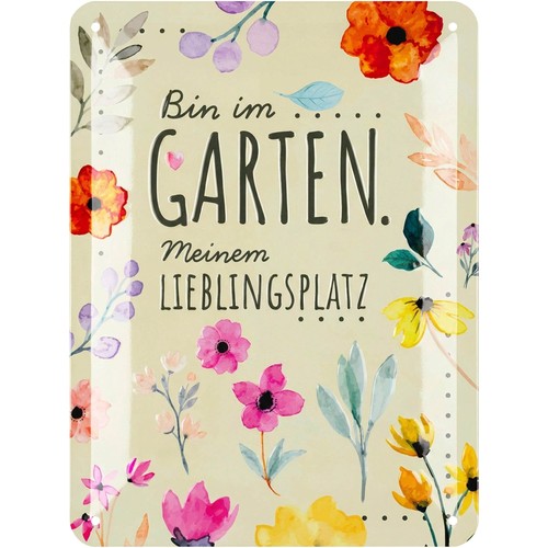 Retro blechschild bin - blechschild,, im