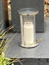 Grablicht Grablampe Windlicht Grableuchte Grablaterne Grabschmuck Edelstahl