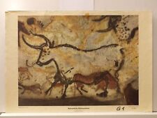 Höhle von Lascaux Frankreich Steinzeit Höhlenmalerei Rind 92x64cm 1958 Wandbild