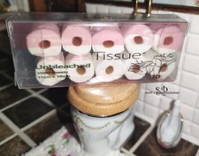 6258 - Toilettenpapier Paket 10 Rollen - Miniatur Puppenhaus Puppenstube 1:12