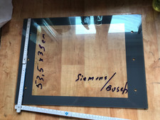 Siemens.  Herd - Backofentürglas .Innerescheibe für Backwagen .53,5x39 cm.TOP.