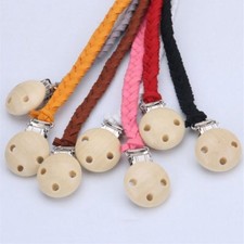1X Holz Baby Schnuller Clip